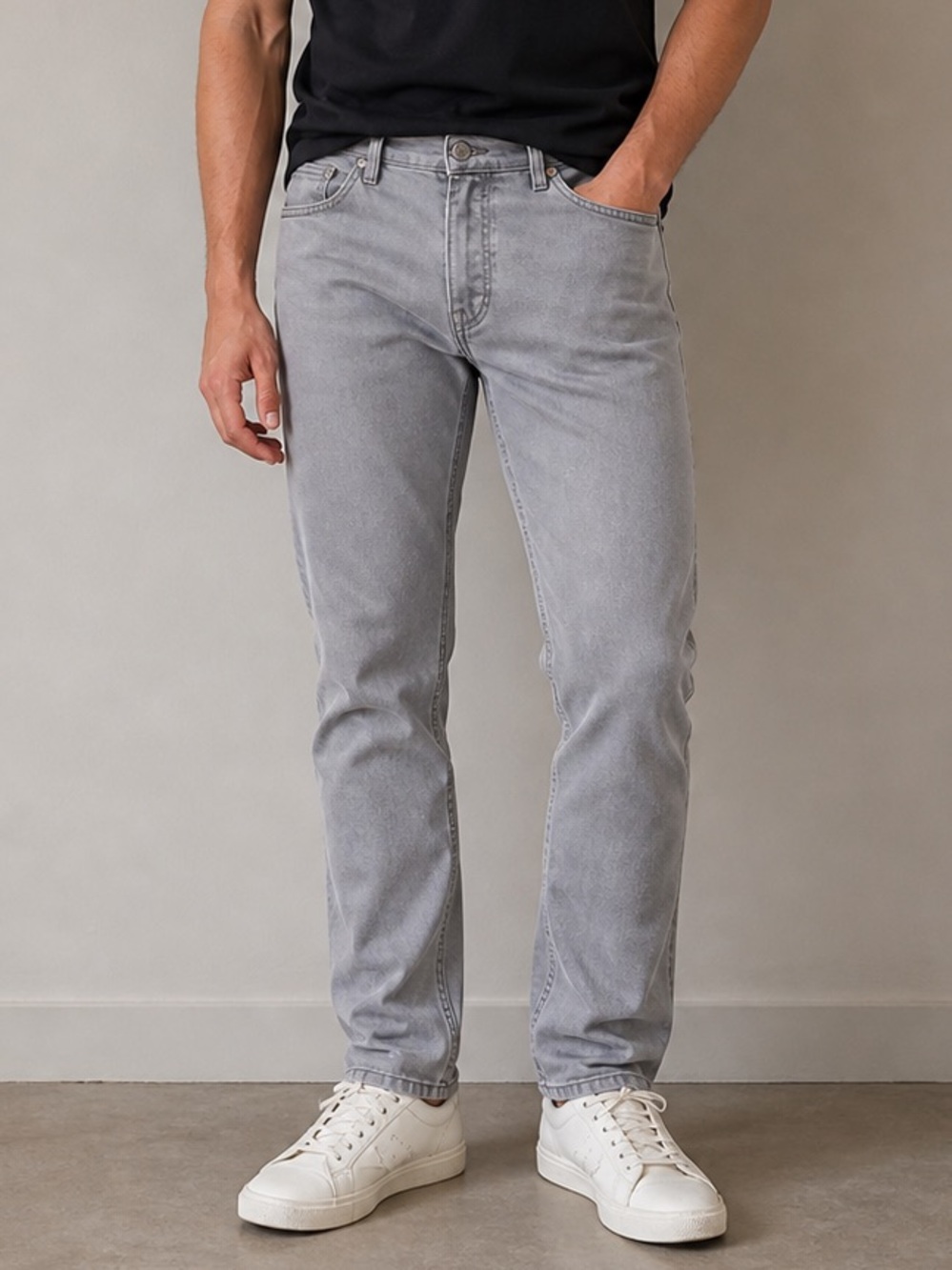 Levi's Men’s Size 28 Waist 511 Slim Straight Jeans - Light Gray Men’s